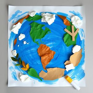 Obraz: Gotowa sensoryczna Ziemia — zdjęcie z góry