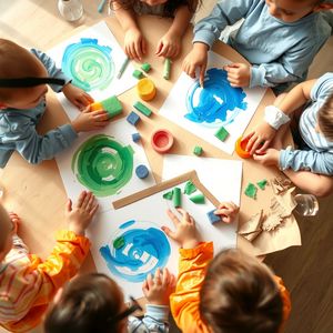 Zdjęcie: Dzieci tworzą Ziemię — aktywność sensoryczna