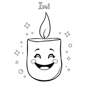 Strona do kolorowania — świeczka