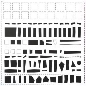 Szablon — kształty do mozaiki i paski do rwania