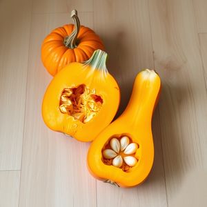 Cała i przekrojona dynia