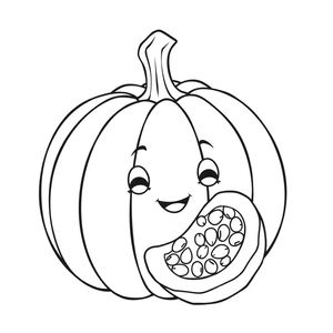 Kolorowanka: dynia dla maluchów