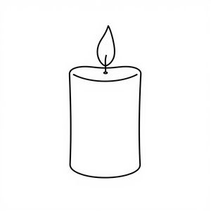Szablon świeczki - kształt do wycięcia