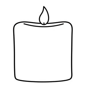 Szablon świeczki - kształt do wycięcia