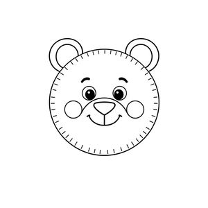 Kolorowanka — twarz misia na talerzyku