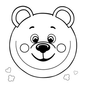 Kolorowanka — twarz misia na talerzyku