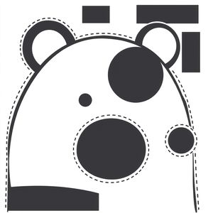 Szablon uszu i pyszczka (A4) — do wydruku