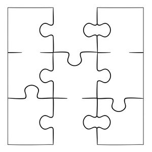Szablon puzzla podłogowego (6–8 elementów)