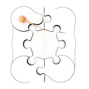 Wzory drewnianych puzzli z uchwytami (szablon do wycięcia)