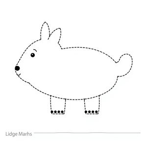 Szablon: elementy do wycięcia (owalna zebra)