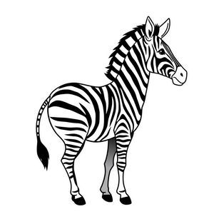 Szablon sylwetki zebry (do malowania)