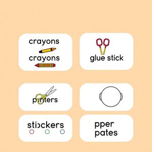 Etykiety na pojemniki z przyborami