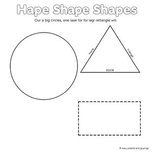 Szablony dużych kształtów do wycięcia (koło, trójkąt, prostokąt)