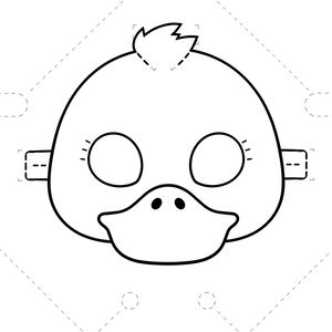 Szablon maski kaczuszki