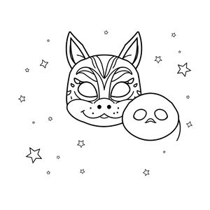 Strona do kolorowania: maski