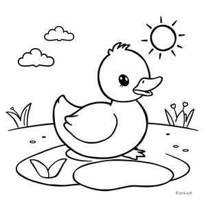 Kolorowanka — kaczuszka