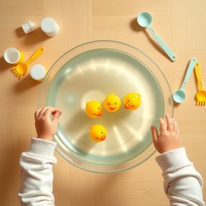 Stacja 1 — Staw z kaczkami (aranżacja do zabawy w wodzie)