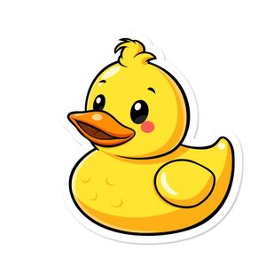 Szablon naklejki — mała kaczuszka