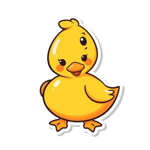 Szablon naklejki — mała kaczuszka