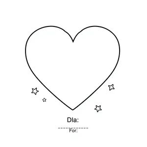 Kolorowanka - serduszko z miejscem na imię