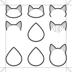 Arkusz z uszkami — różne rozmiary