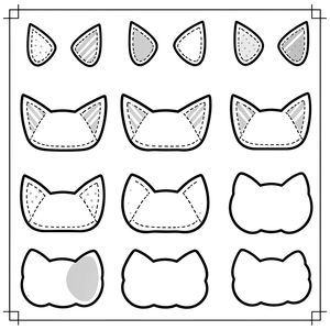 Arkusz z uszkami — różne rozmiary