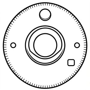 Szablon - okrągłe radio (papierowy talerzyk)