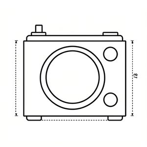 Szablon - prostokątne radio (karton)