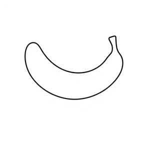 Szablon: Banan — kształt do wyklejanki