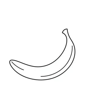 Szablon: Banan — kształt do wyklejanki