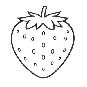 Szablon: Truskawka — kształt do wyklejanki