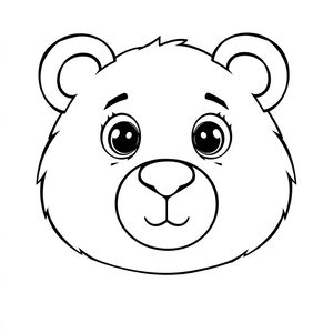 Kolorowanka - pyszczek misia do kolorowania