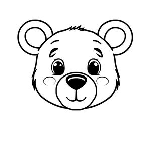 Kolorowanka - pyszczek misia do kolorowania
