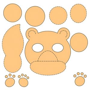 Szablon - głowa, uszy, pyszczek (do druku)