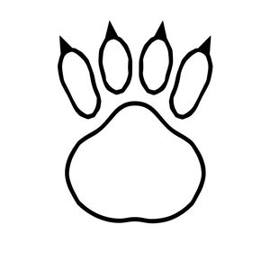 Szablon: Łapka misia (stempel)