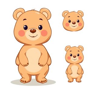 Ilustracja maskotki niedźwiedzia