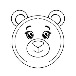 Kolorowanka — niedźwiadek z talerzyka