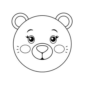 Kolorowanka — niedźwiadek z talerzyka