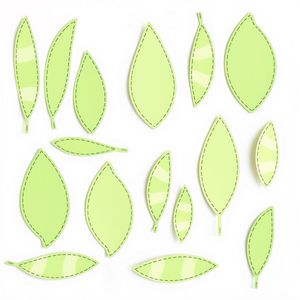 Szablony liści (paski) — do wycięcia