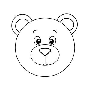 Kolorowanka — kontury misia