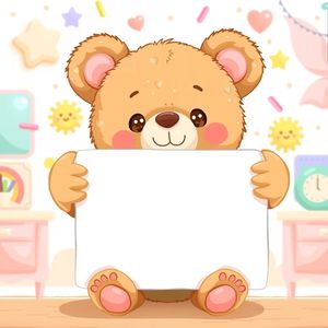 Plakat powitalny — Pluszowy Miś