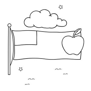 Kolorowanka — flaga do pokolorowania