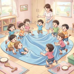 Ilustracja zabawy 'Kąpiel hipcia'