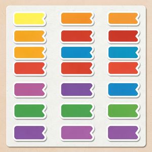 Naklejki — ogonki energii (prostokąty)