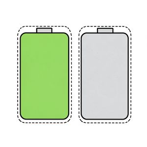 Szablony dużych papierowych baterii (zielona i szara)