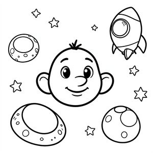 Kolorowanka — Pluton i rakieta