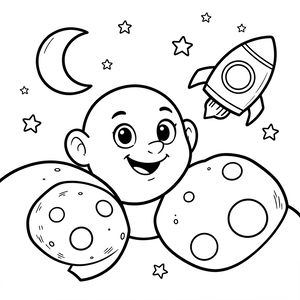 Kolorowanka — Pluton i rakieta