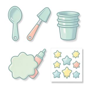 Ikony narzędzi i materiałów