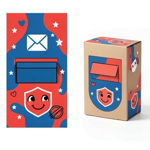 Szablon dekoracyjny: skrzynka na listy (naklejka/okleina)