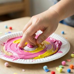 Demonstracja malowania palcem